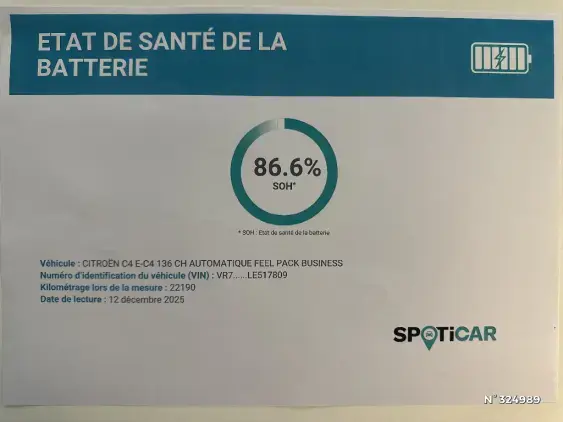 CITROEN C4 ELECTRIQUE III - voiture d'occasion - Photo 26