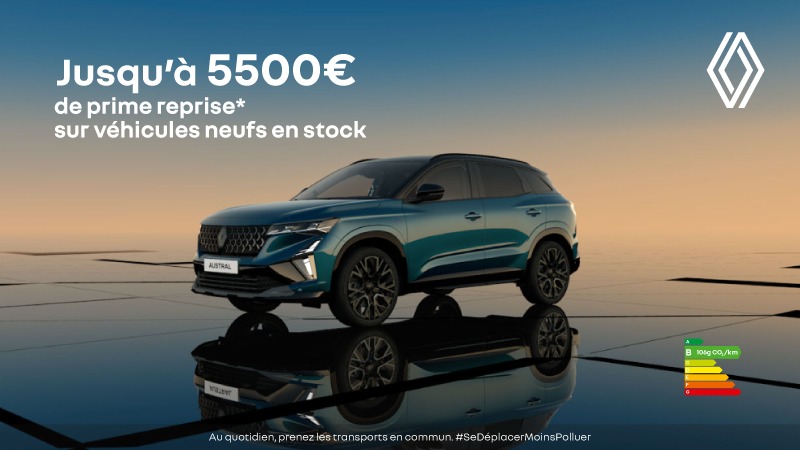Cap sur l’été avec Renault : jusqu’à 5 500 € de prime reprise*