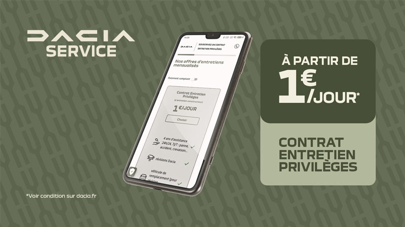 CONTRAT ENTRETIEN PRIVILÈGES DACIA