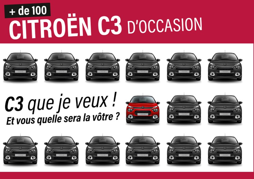Plus de 100 Citroën C3 à saisir !